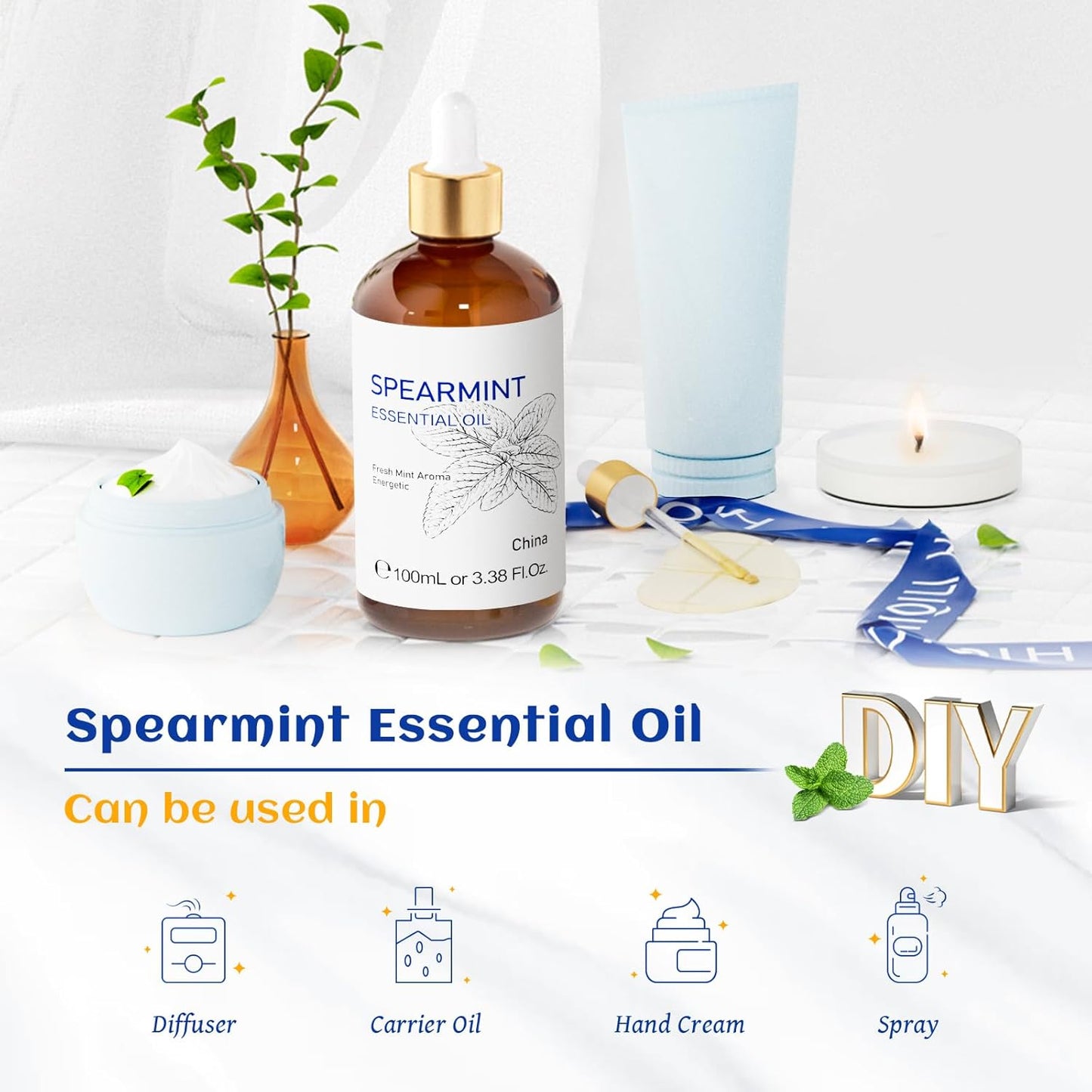100% Pure Hair Removal Spearmint Oil