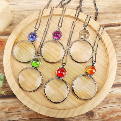 Elegant Magnifier Pendant Necklace