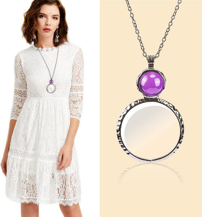 Elegant Magnifier Pendant Necklace