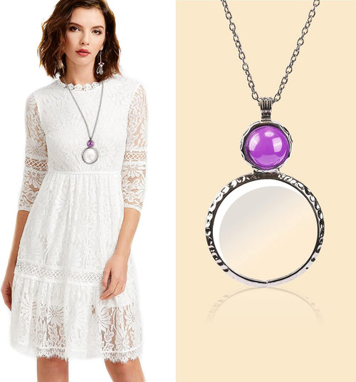 Elegant Magnifier Pendant Necklace